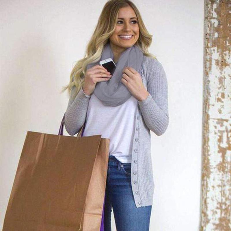 CozySafe – The Scarf with Secret Pocket for Warmth & Security