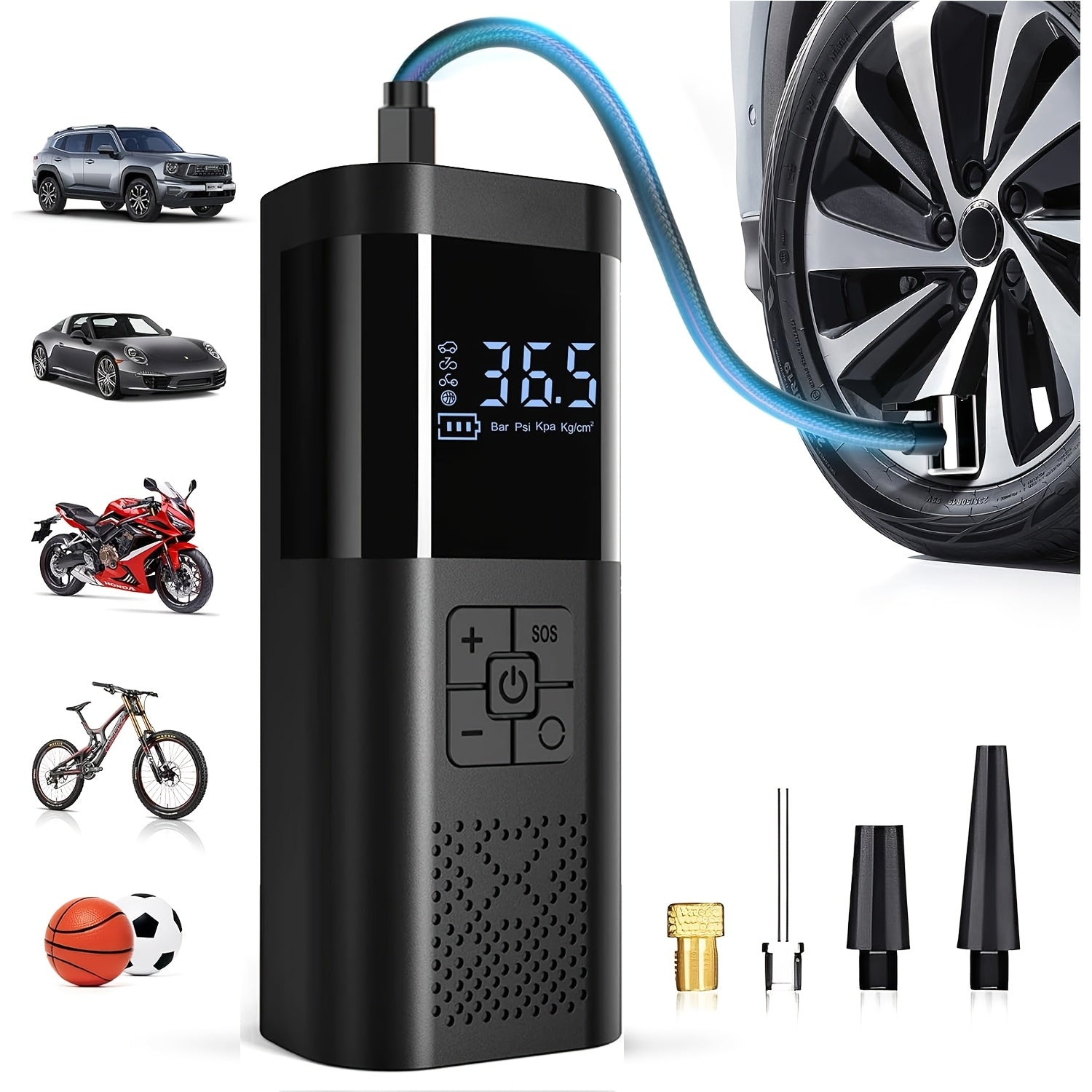 AirForce – Portable Compressor for Car, Bike & Ball