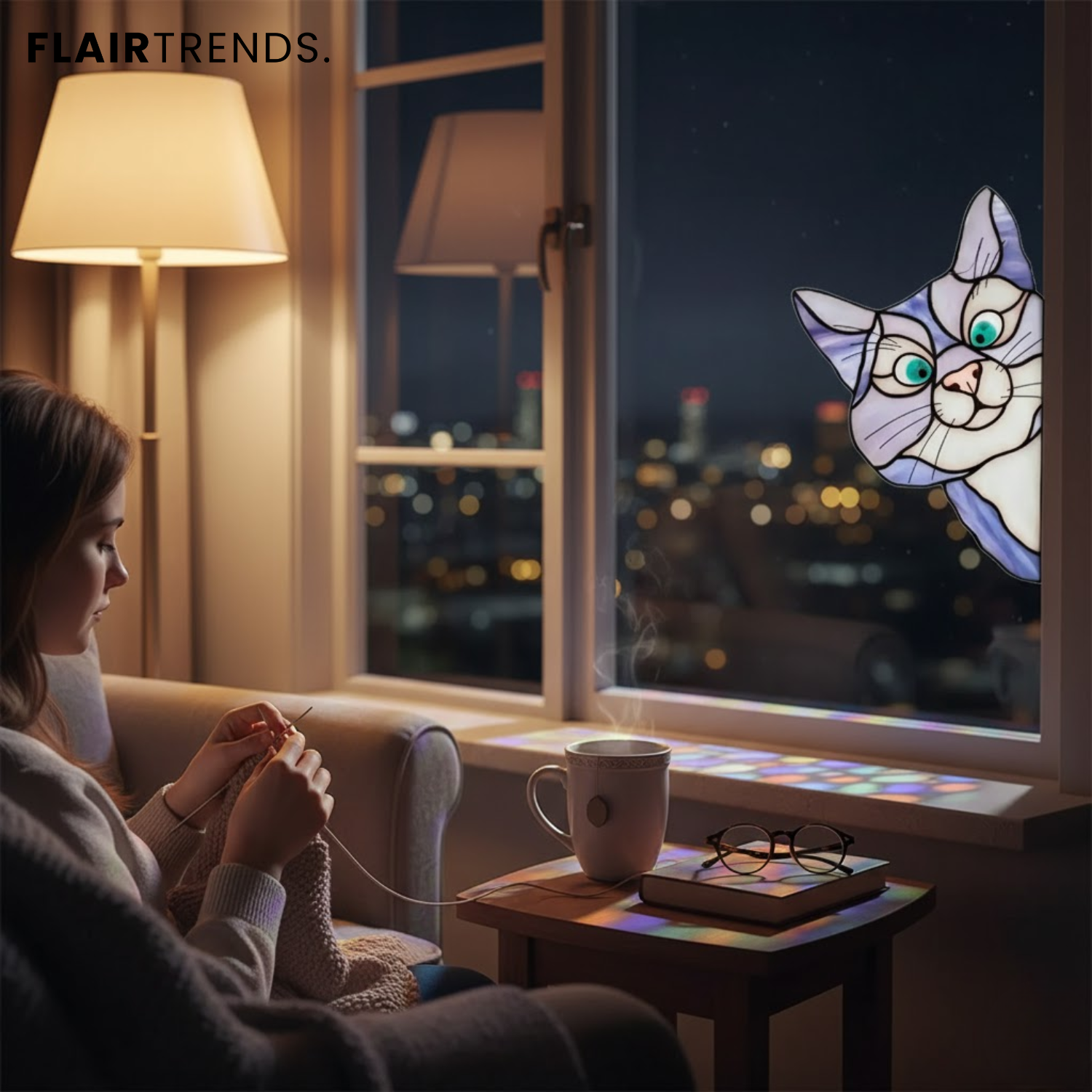 CatPeek – Handmade Cat Suncatcher for the Window