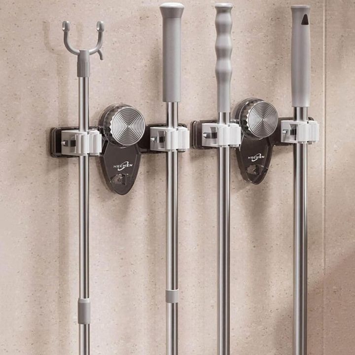 1+1 FREE | GripMates – Secure Hold for Brooms & Mops Without Drilling