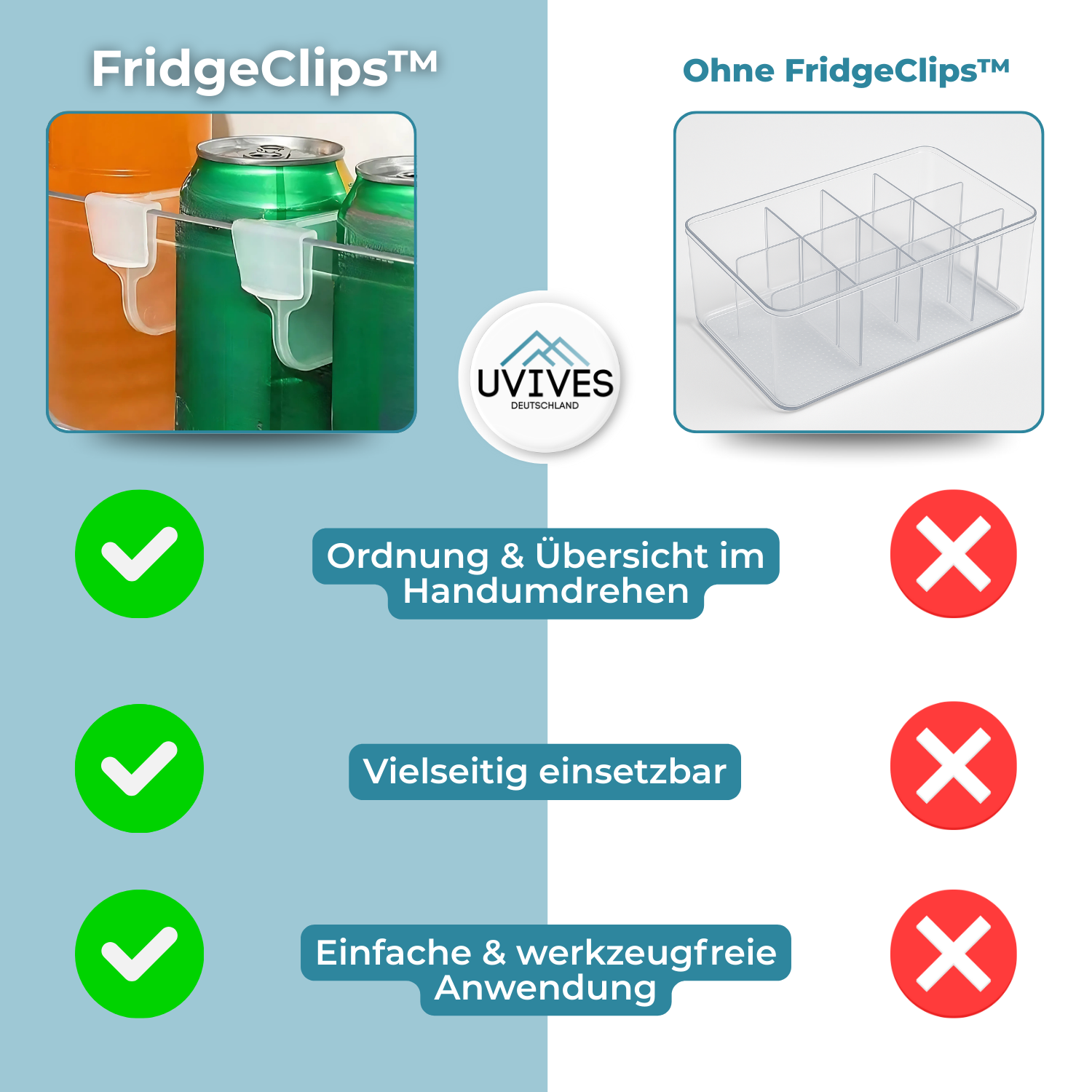6+6 FREE | FridgeClips – No More Fridge Chaos!