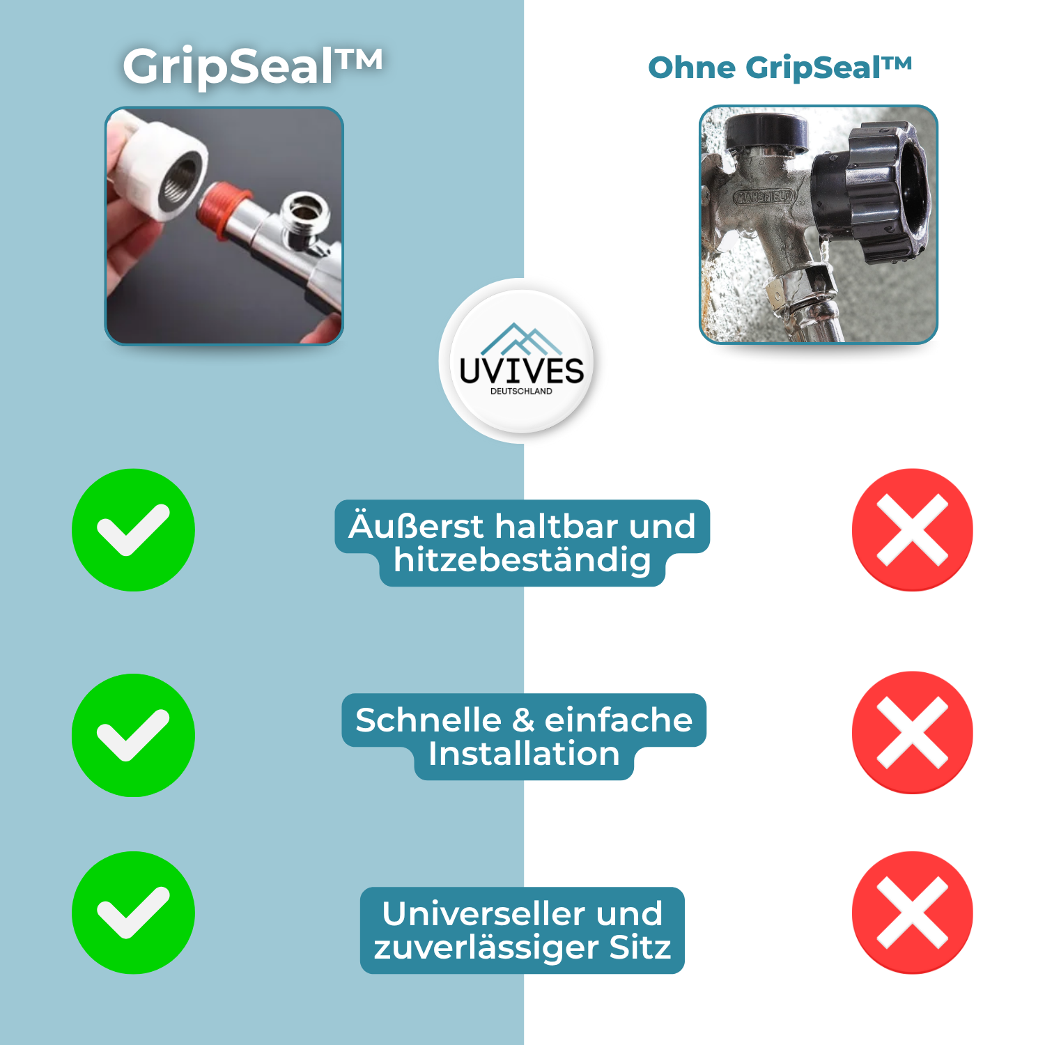 10+10 FREE | GripSeal – The universal silicone sealant for every pipe thread