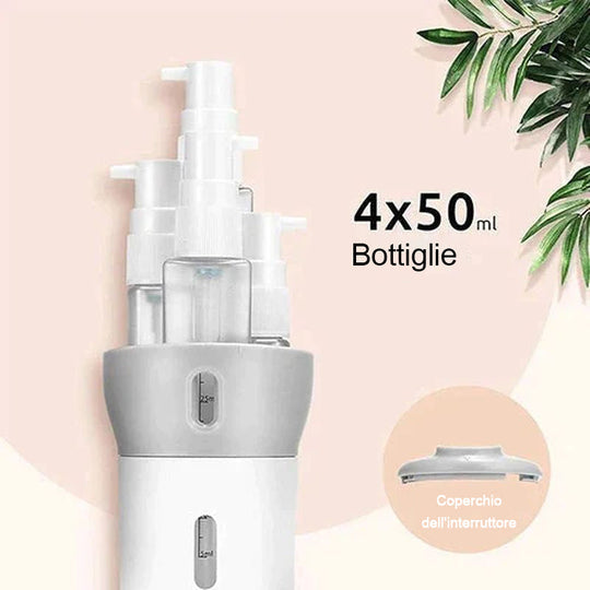 JetSetGo – 4-in-1 Dispenser Bottle for Stress-Free Travel!