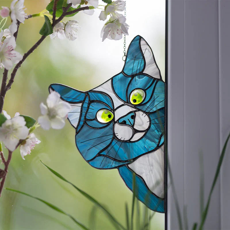 CatPeek – Handmade Cat Suncatcher for the Window
