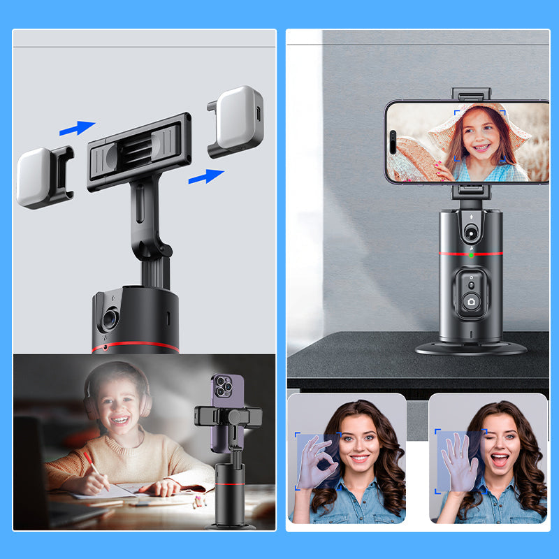 AutoTrack360 – Smart Selfie Gimbal with Face Detection