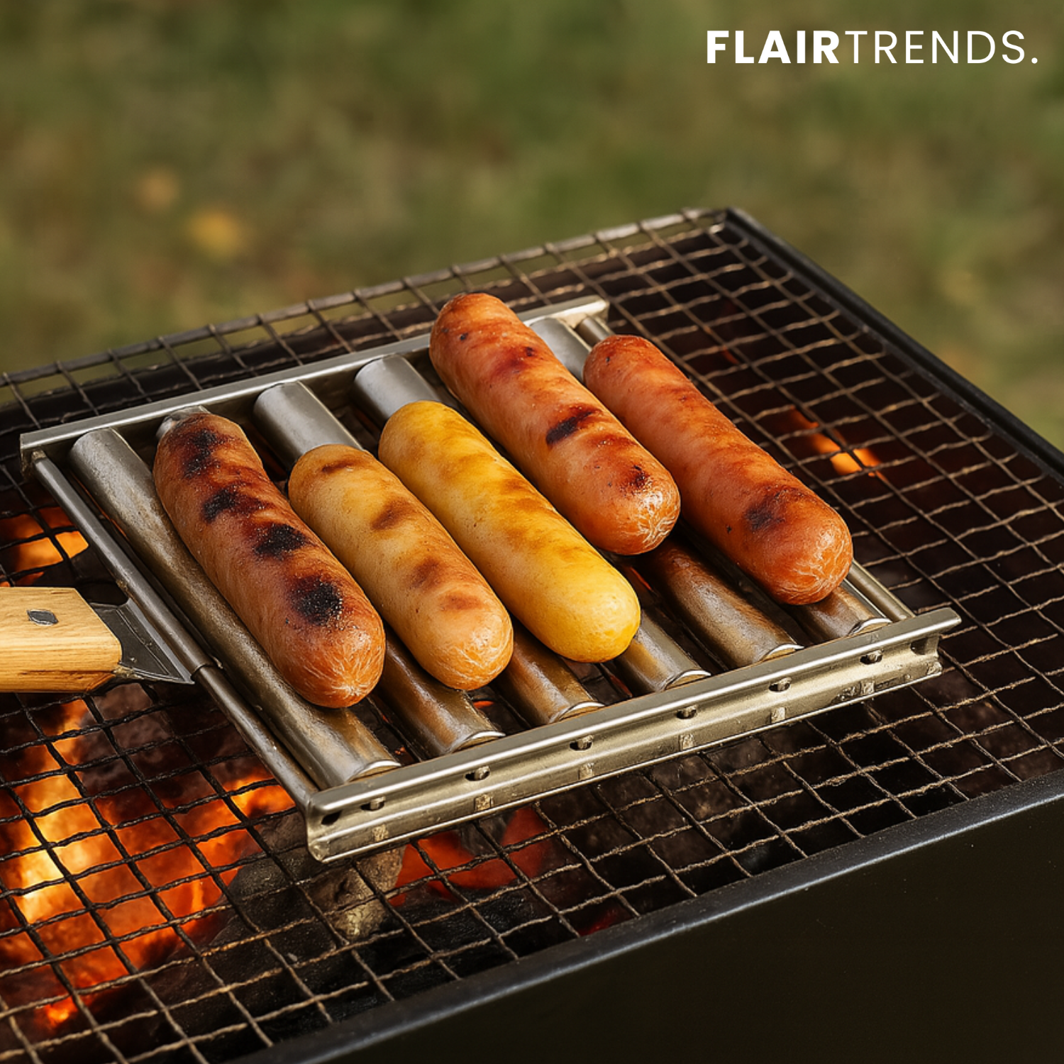 GrillRoll – For Evenly Grilled Sausages with a Comfortable Handle