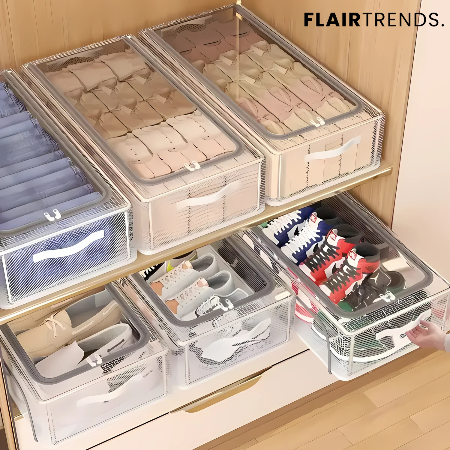 StackaShoe – The Foldable Organizer for Shoes & Clothes!