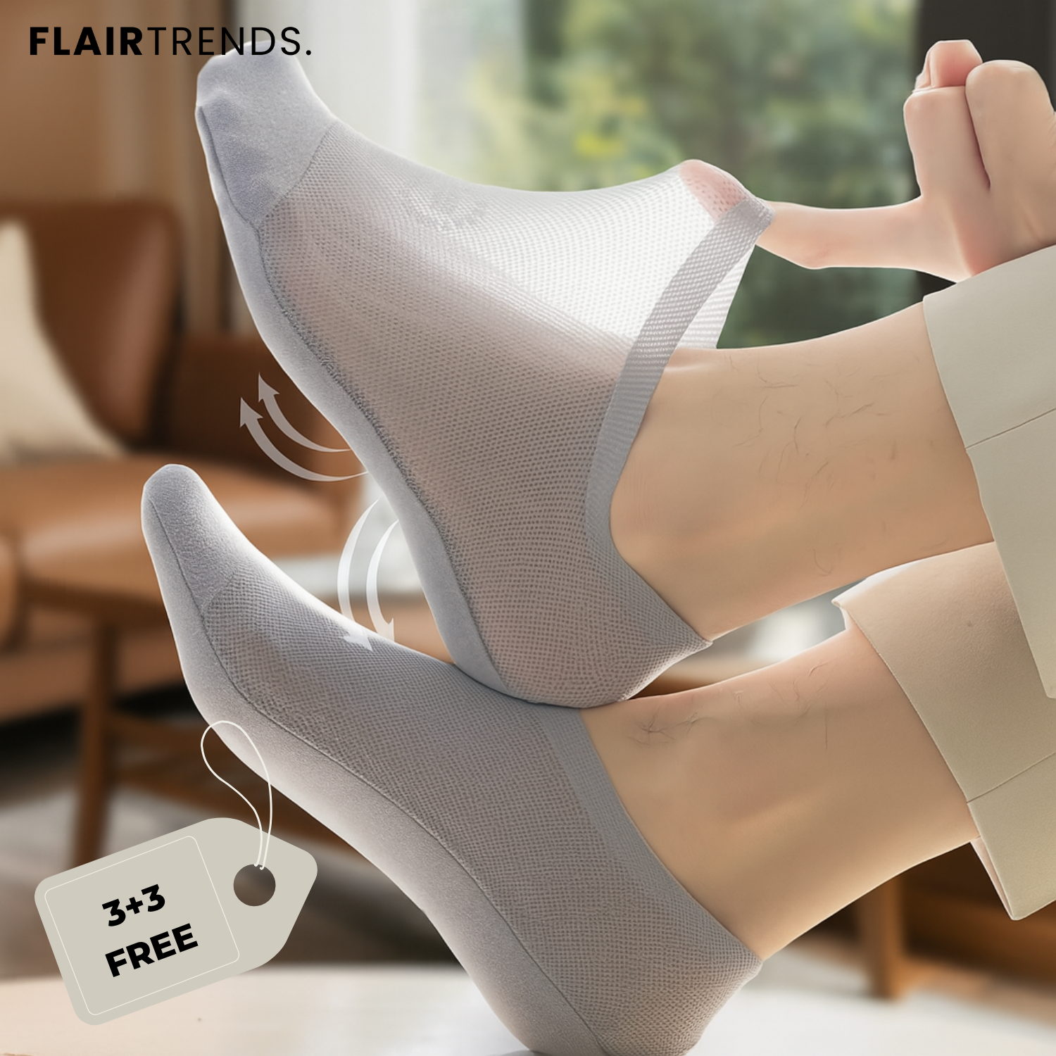 3+3 FREE | BareGrip – Invisible Socks That Actually Stay On