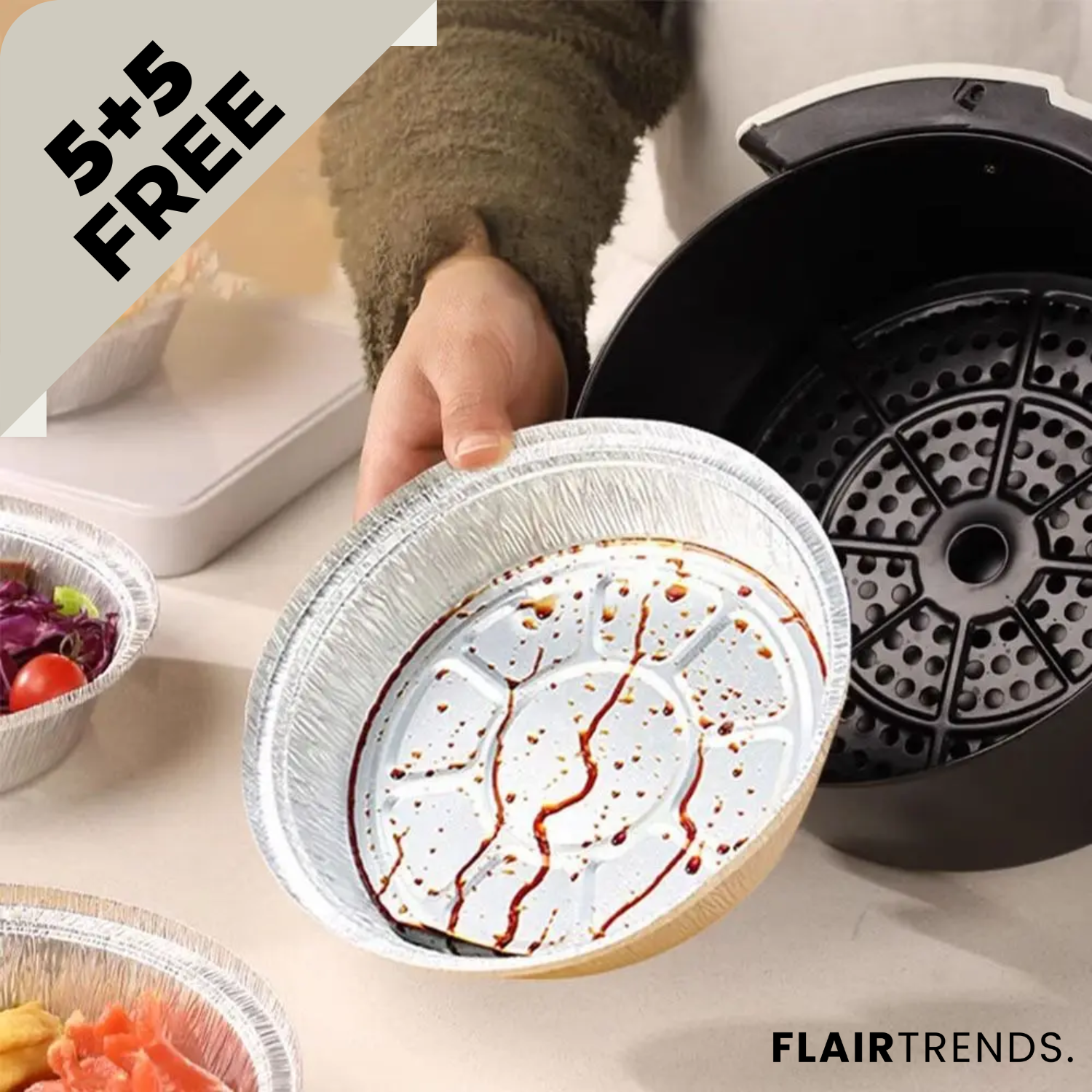 5+5 FREE | CrispTray – Disposable Trays for Your Air Fryer