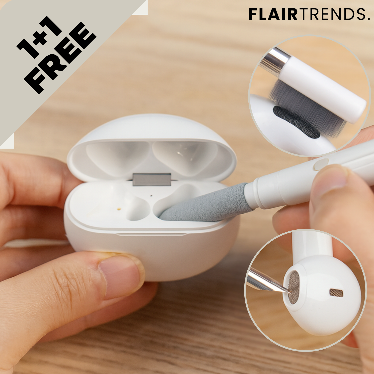 1+1 FREE | SoundSweep – Crystal Clear Sound & Clean Earbuds!