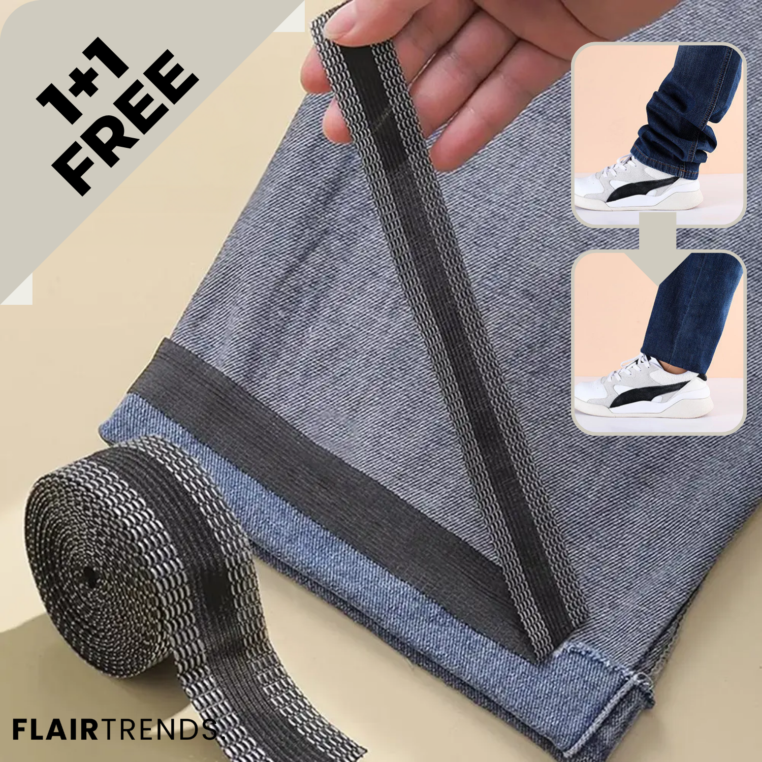 1+1 FREE | EasyHem – Hem Your Pants in Seconds Without Needle or Thread!