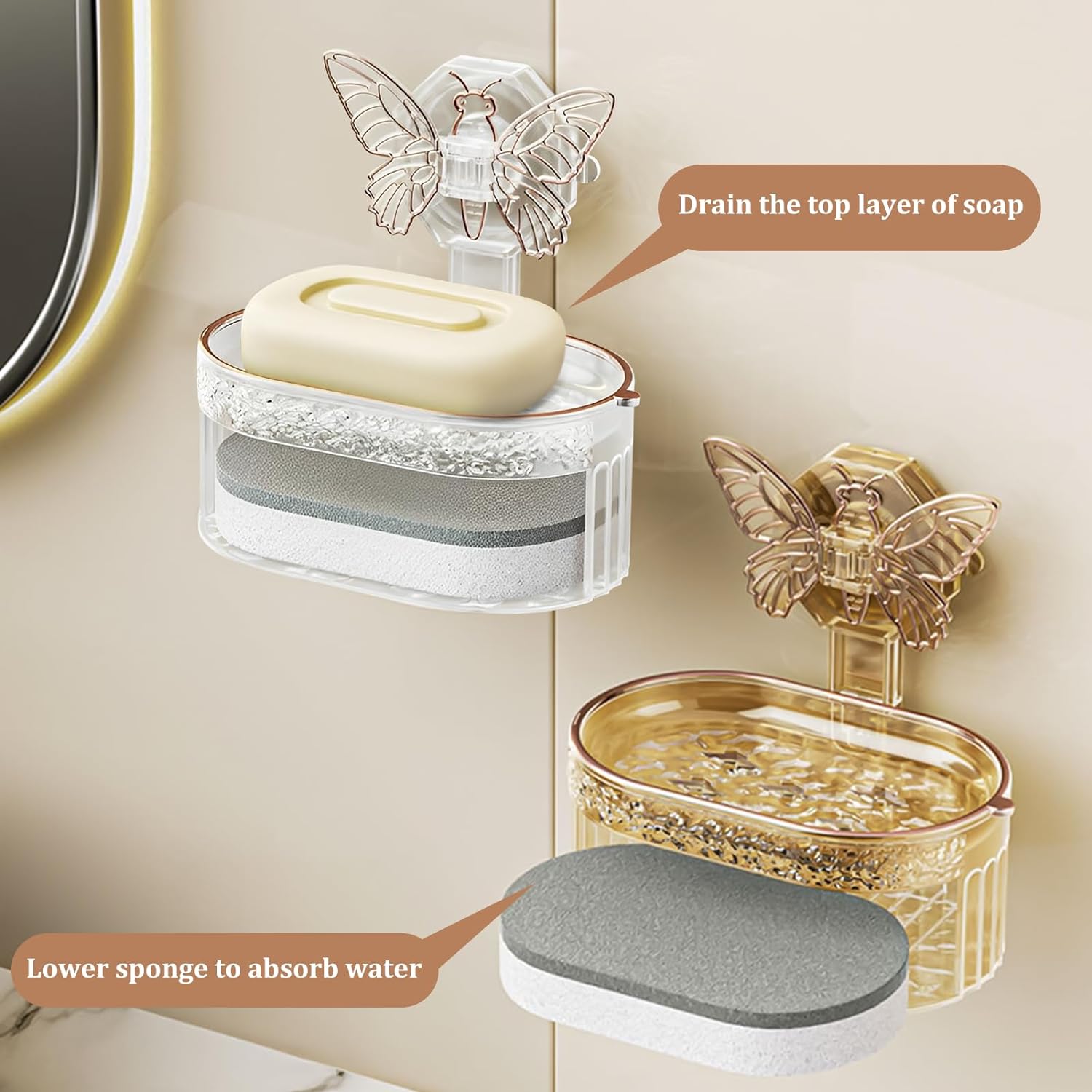 ButterFloat – Stylish Butterfly Soap Dish for Bathroom & Kitchen