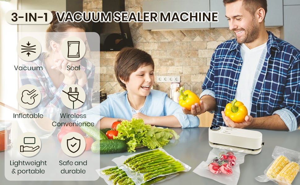 ProtectSeal – Cordless 3-in-1 vacuum sealer for home & on the go