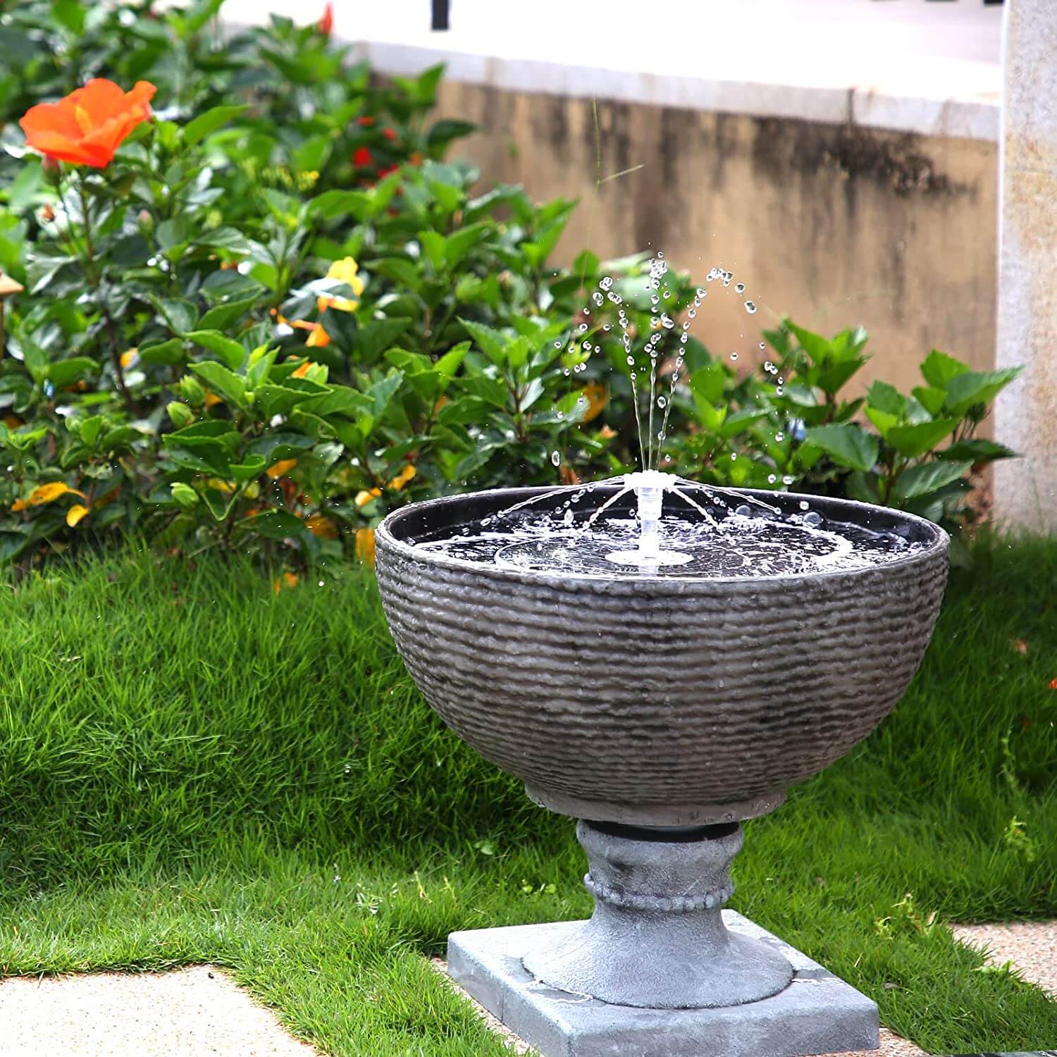 WaterGlow – Solar Fountain with LED & 4 Water Jet Patterns!