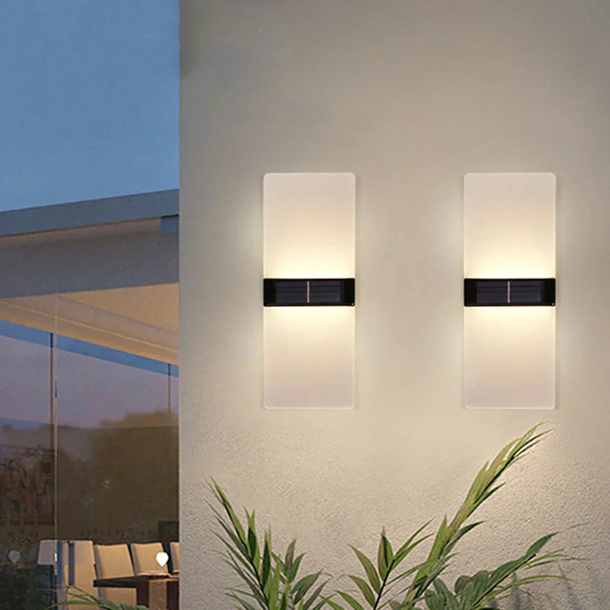 EcoLuma – Solar-Powered LED Wall Light for Stylish Outdoor Illumination
