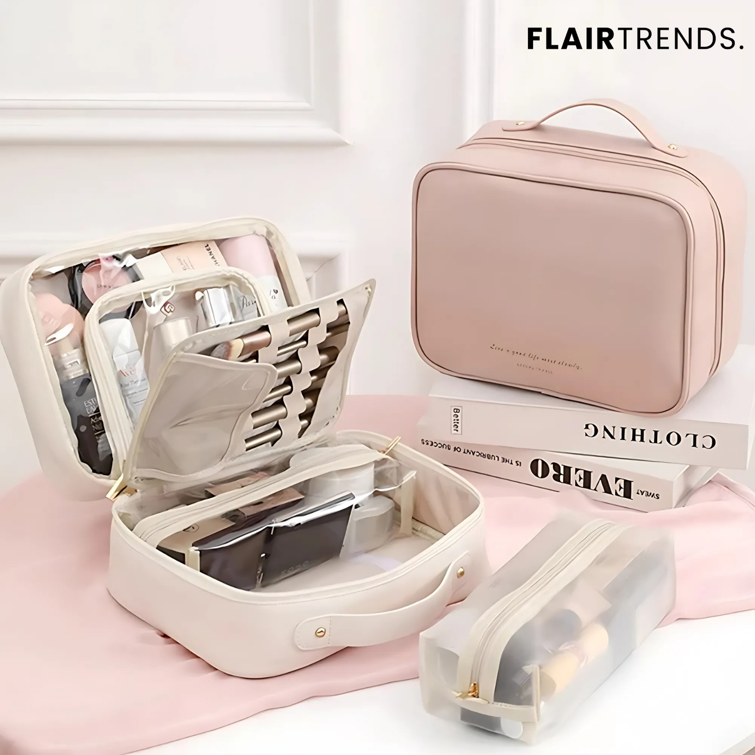 GlamiZen – Multi-compartment cosmetic bag for stylish organization
