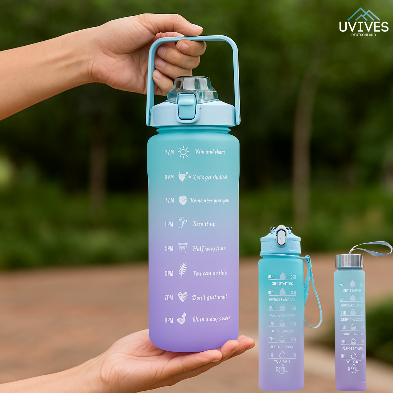 MotivaSip – Your daily motivator to drink (set of 3)