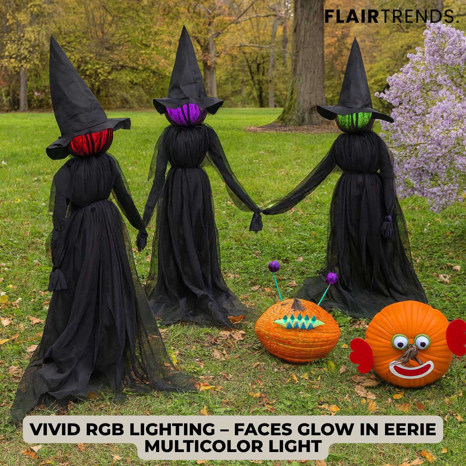 HexaGlow – Set of 3 Glowing Halloween Witches!