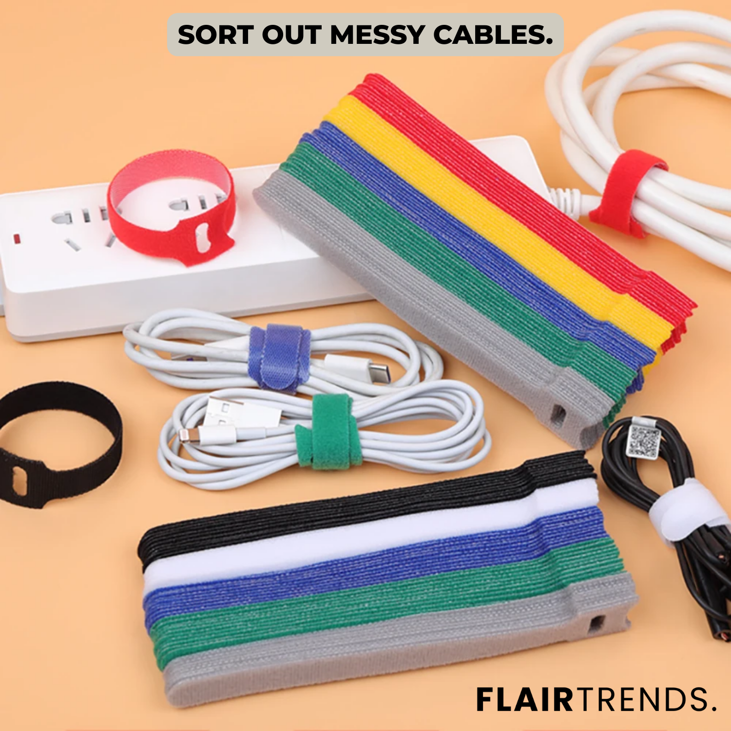 50+50 FREE | GripTie – Organize Any Cable, Anytime