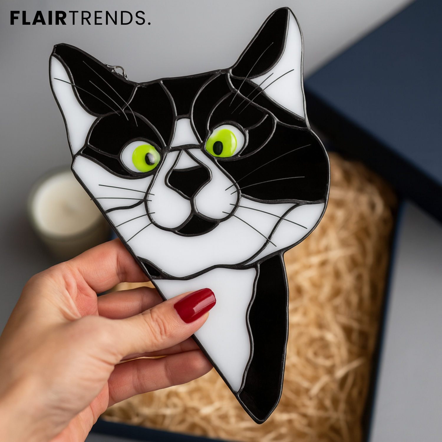 CatPeek – Handmade Cat Suncatcher for the Window