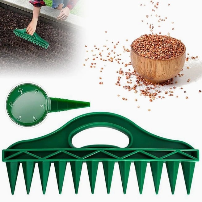 SeedMate – Plant Dibber with 12-Hole Template