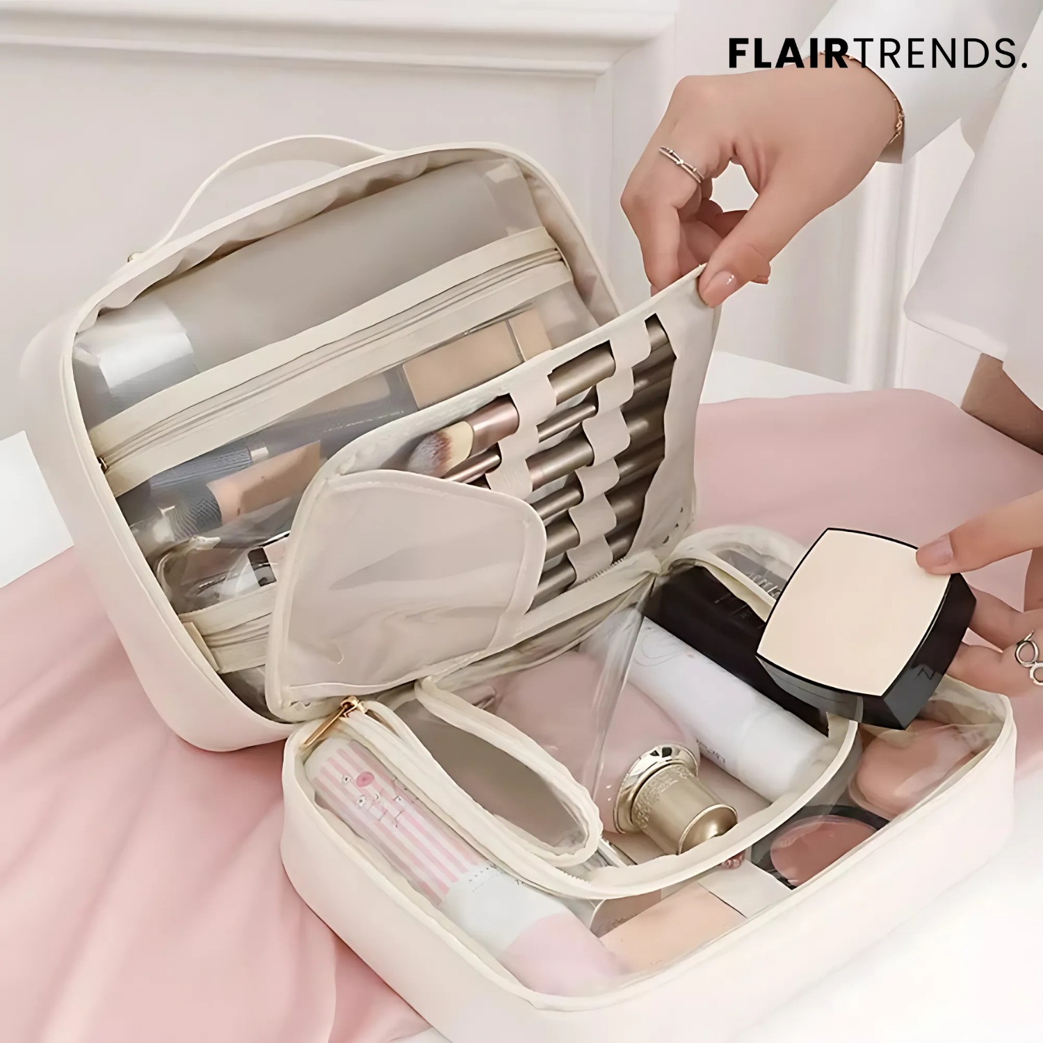 GlamiZen – Multi-compartment cosmetic bag for stylish organization
