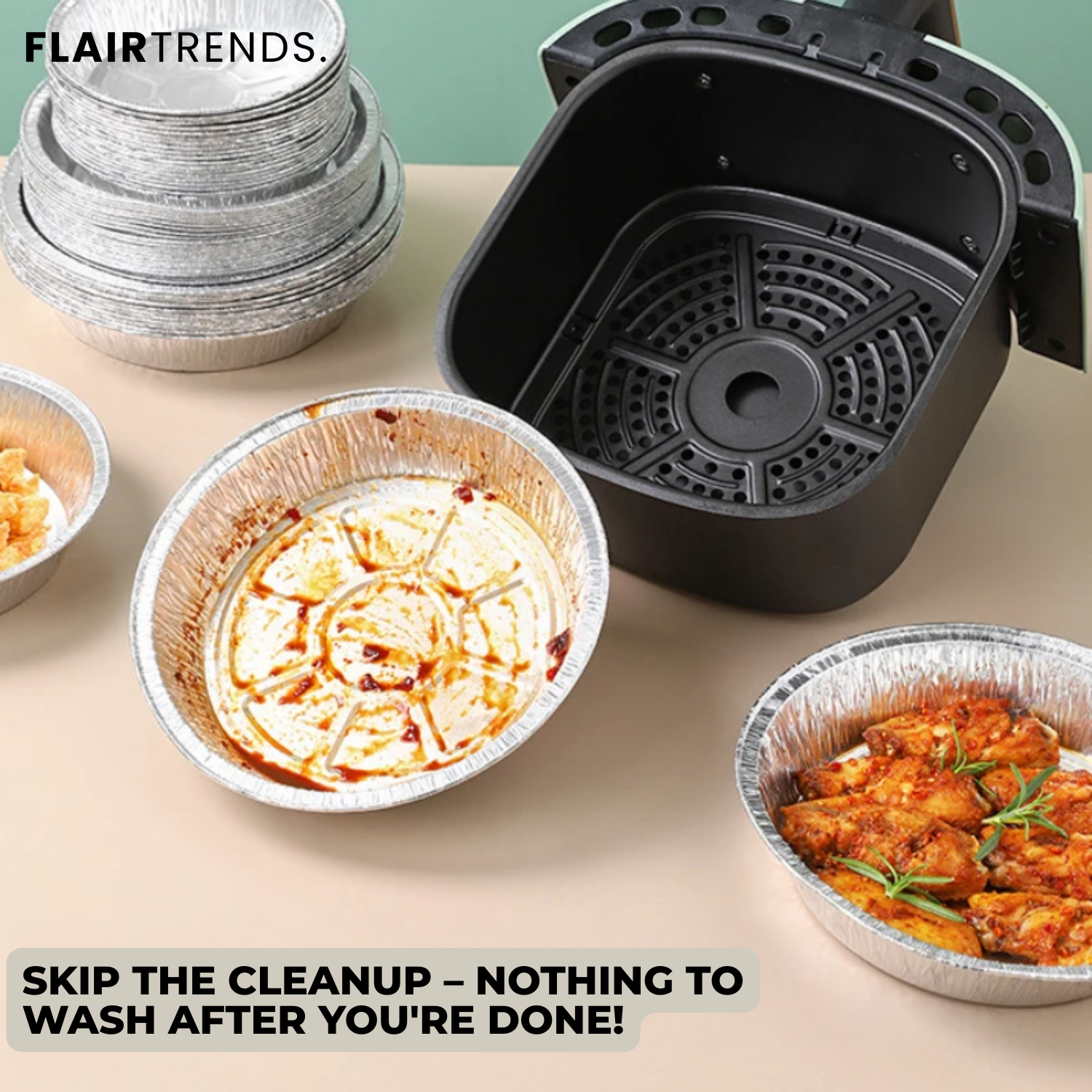 5+5 FREE | CrispTray – Disposable Trays for Your Air Fryer