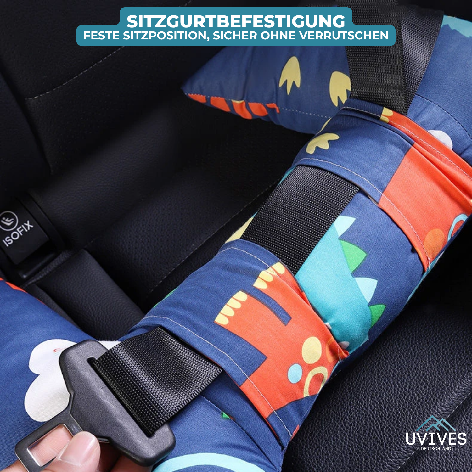 ComfortJourney – Backseat Travel Pillow for Children in the Car
