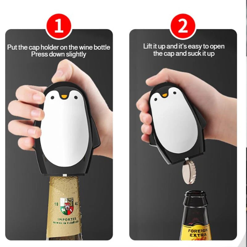 PopPengu – Open bottles in a flash with just one hand!