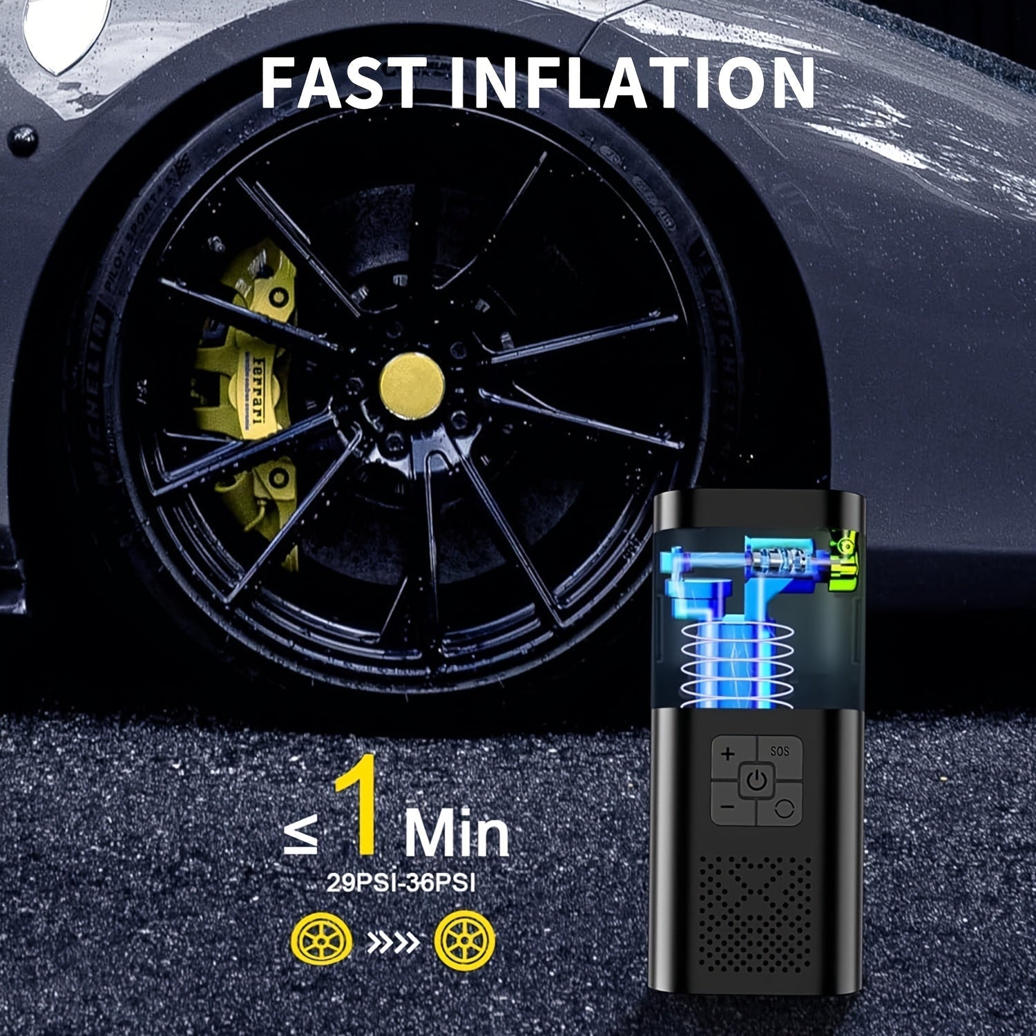 AirForce – Portable Compressor for Car, Bike & Ball