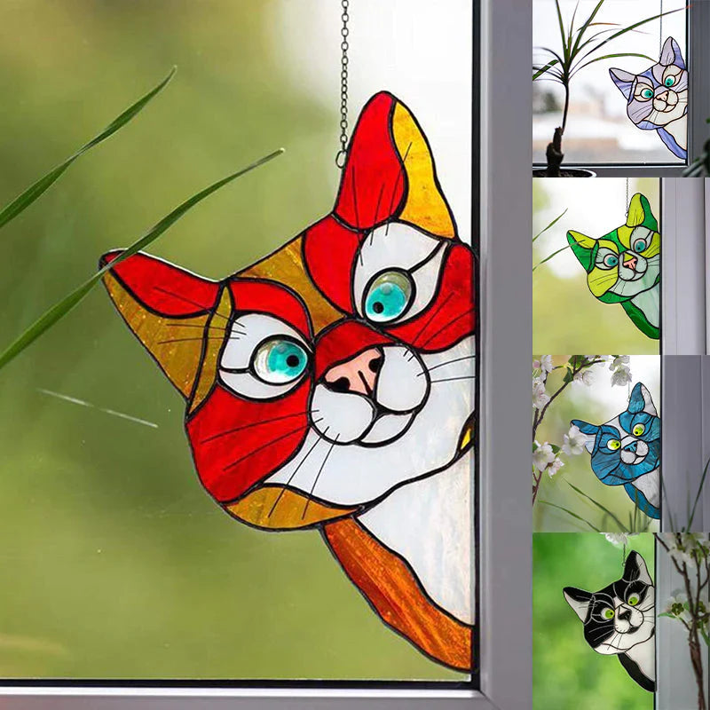 CatPeek – Handmade Cat Suncatcher for the Window