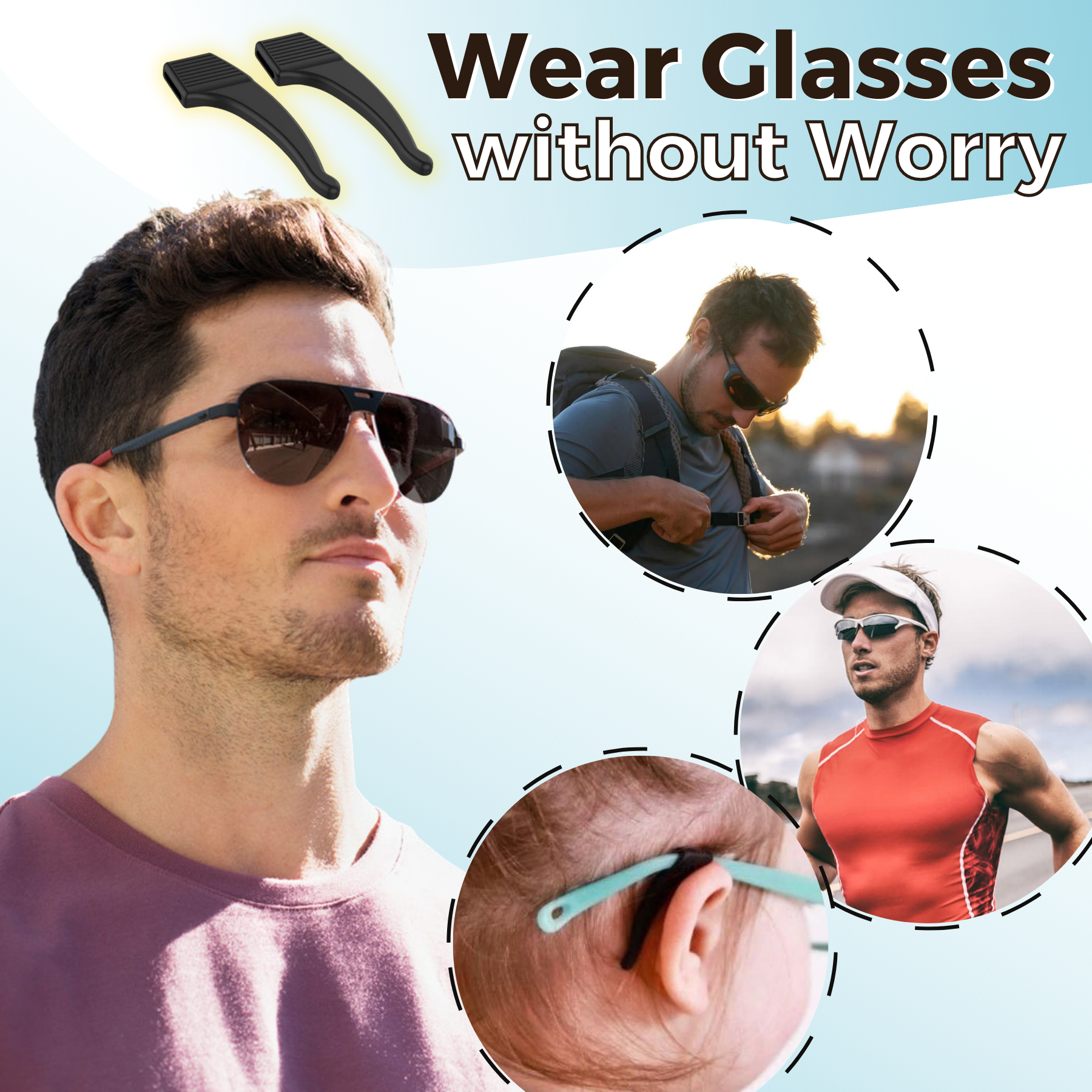 2+1 FREE | GripLens – No More Slipping Glasses!
