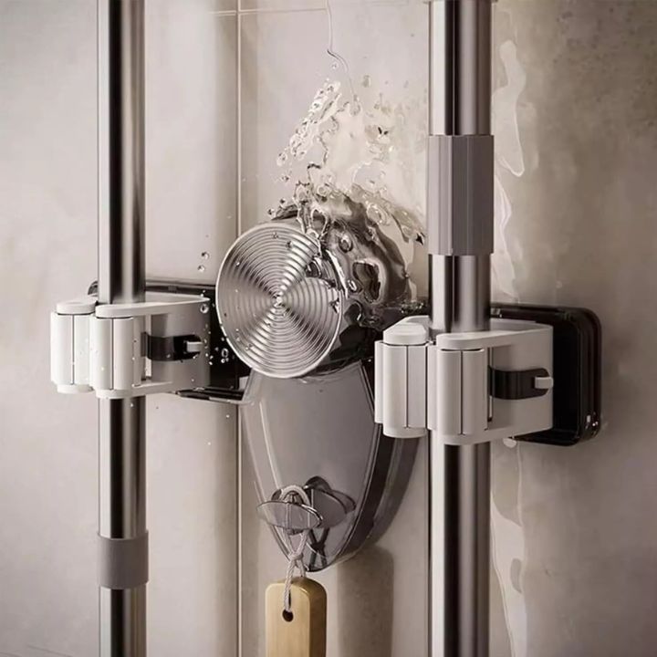 1+1 FREE | GripMates – Secure Hold for Brooms & Mops Without Drilling