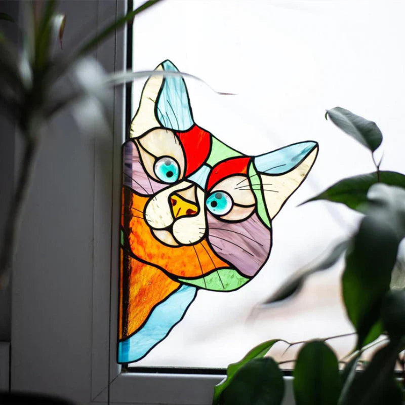 CatPeek – Handmade Cat Suncatcher for the Window