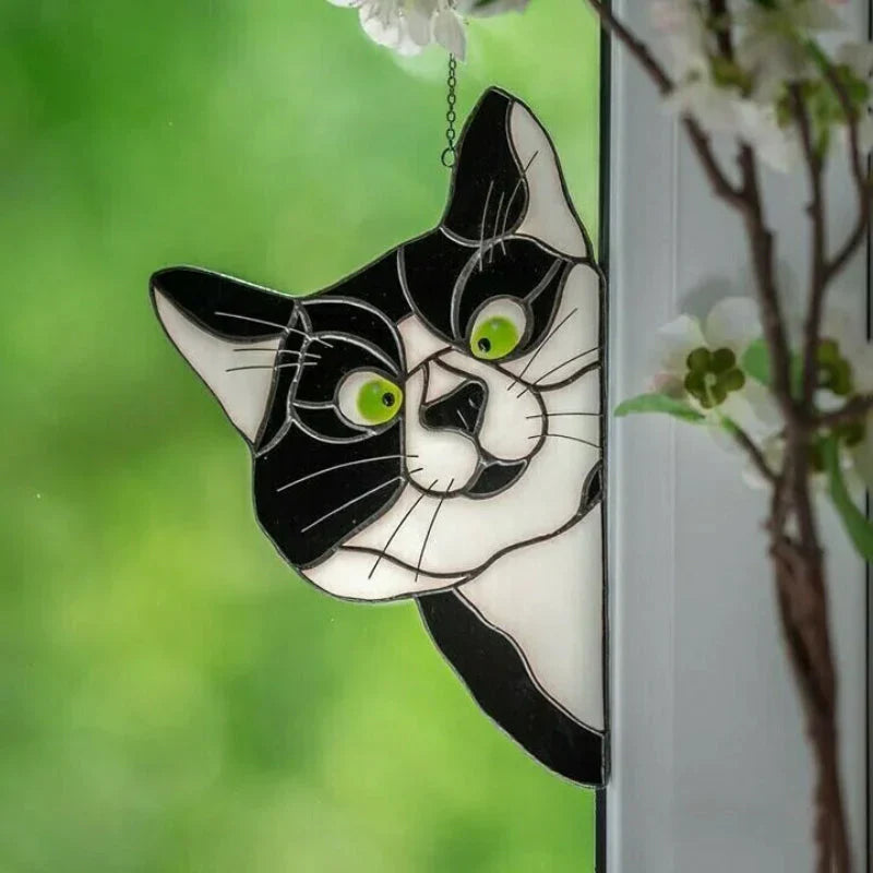 CatPeek – Handmade Cat Suncatcher for the Window