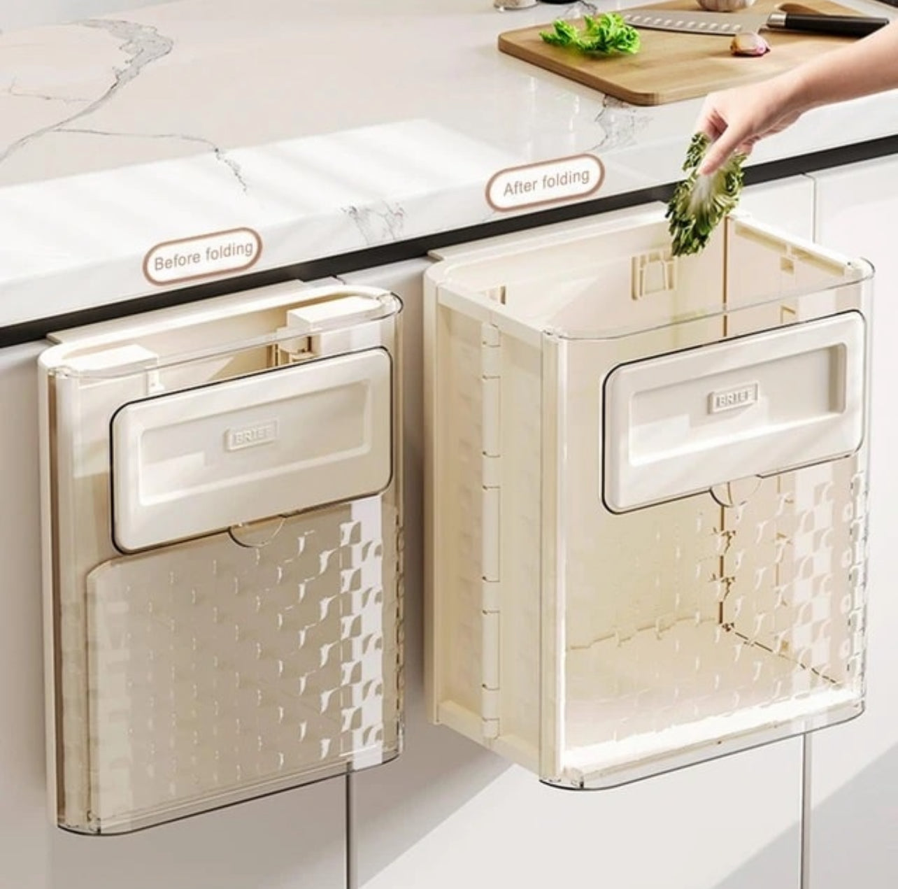 TrashEase – Foldable Trash Can That Fits Anywhere!
