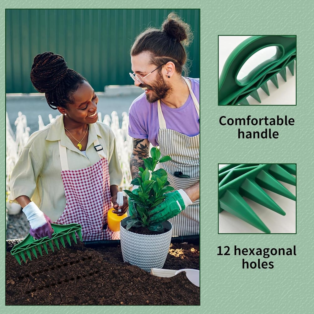 SeedMate – Plant Dibber with 12-Hole Template
