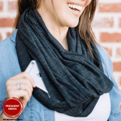 CozySafe – The Scarf with Secret Pocket for Warmth & Security
