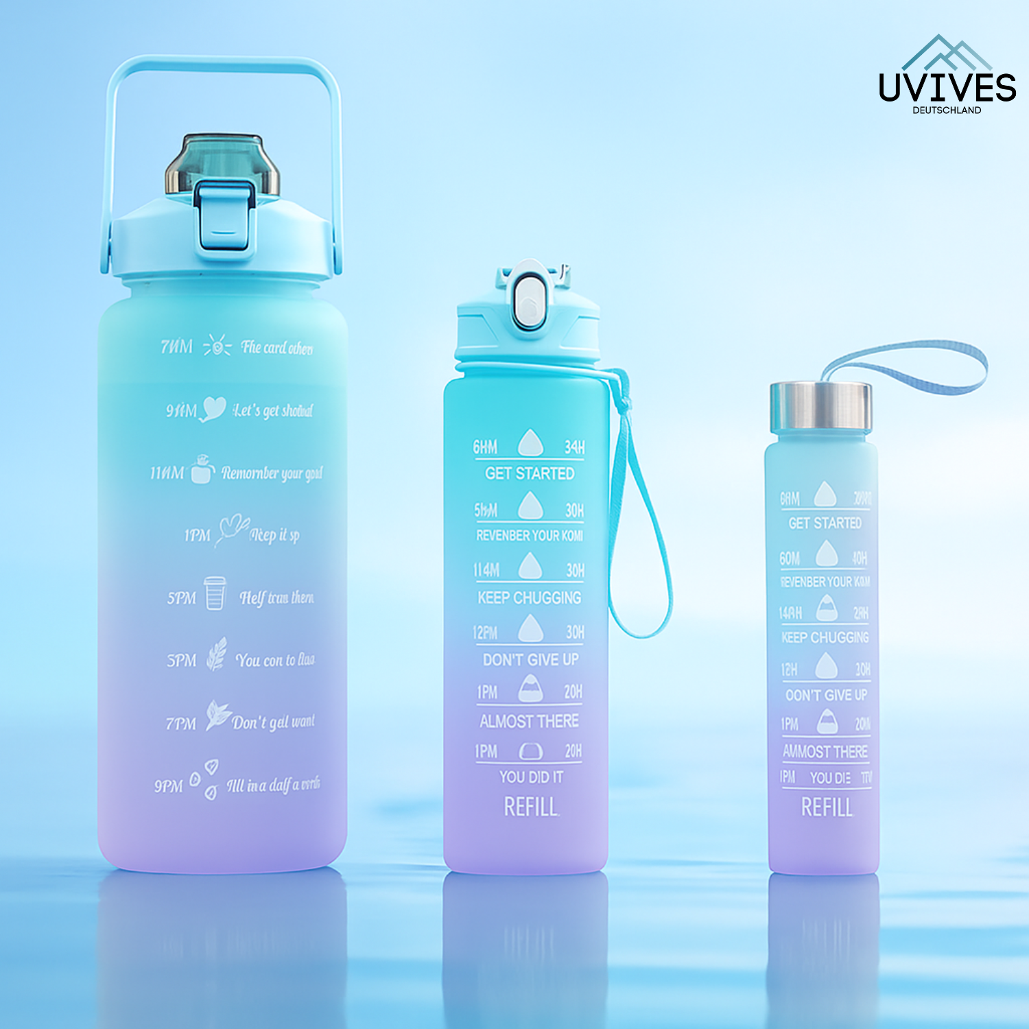 MotivaSip – Your daily motivator to drink (set of 3)