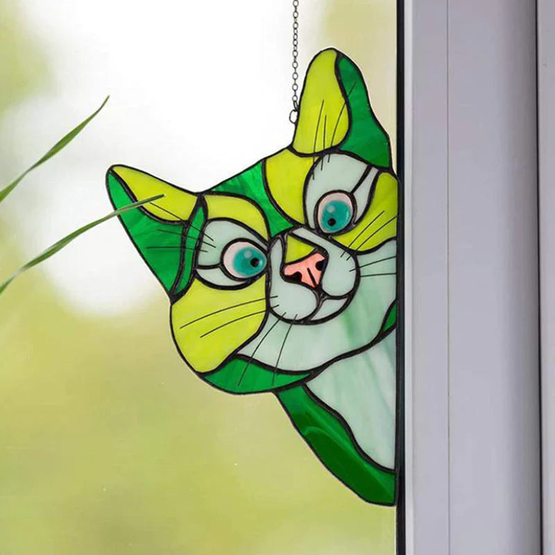 CatPeek – Handmade Cat Suncatcher for the Window