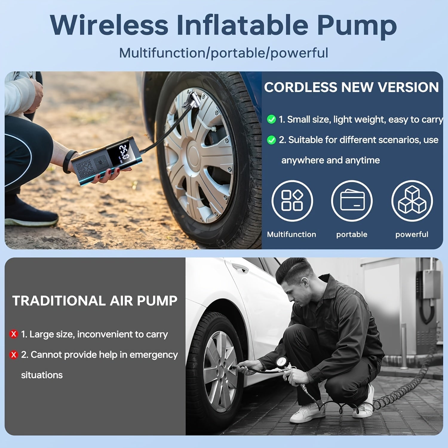 AirForce – Portable Compressor for Car, Bike & Ball