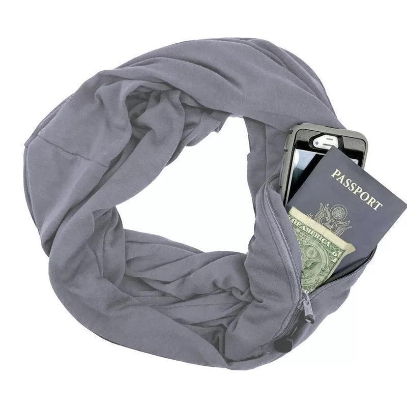 CozySafe – The Scarf with Secret Pocket for Warmth & Security