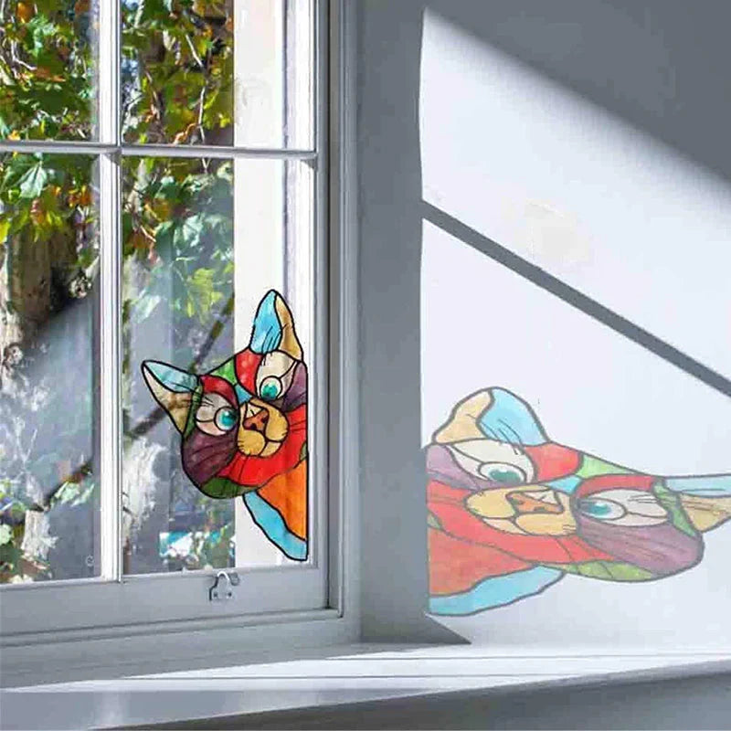 CatPeek – Handmade Cat Suncatcher for the Window