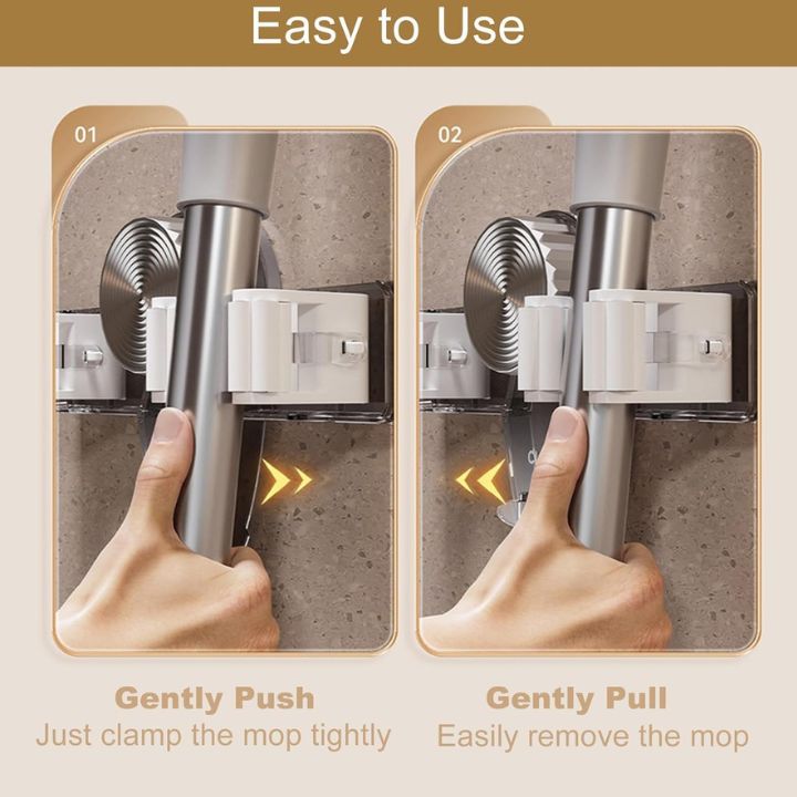 1+1 FREE | GripMates – Secure Hold for Brooms & Mops Without Drilling