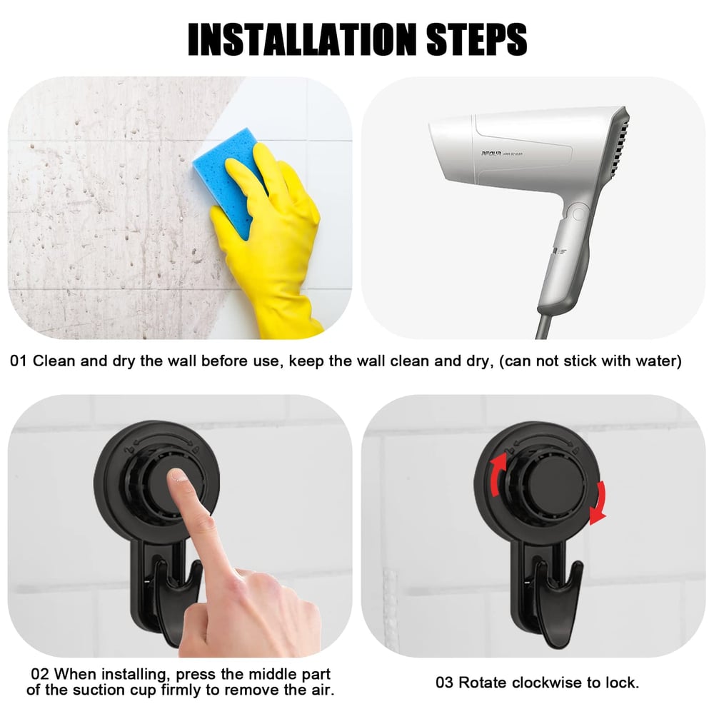 2+2 FREE | SuctionTwist – No-Drill Hooks That Hold Strong Anywhere