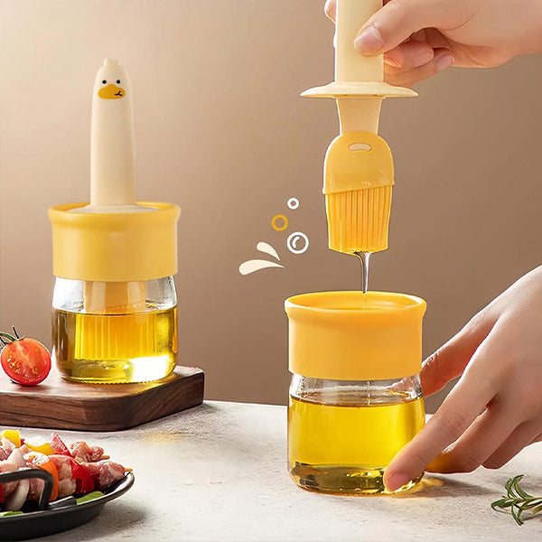 OilEase – The Practical Oil Dispenser with Integrated Silicone Brush