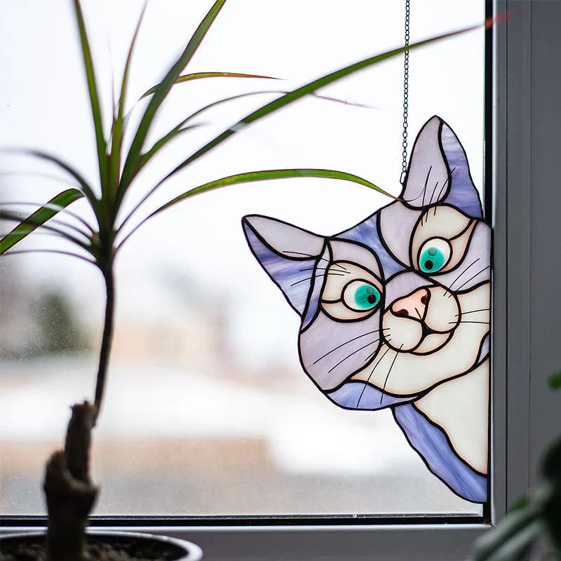CatPeek – Handmade Cat Suncatcher for the Window
