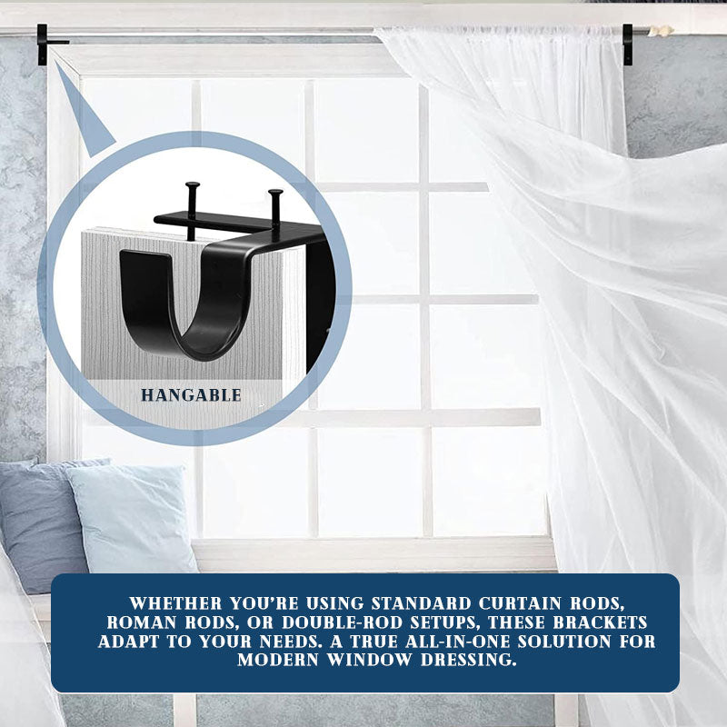 2+2 FREE | EasyCurtain – Hang Curtains Without Drilling & Damage