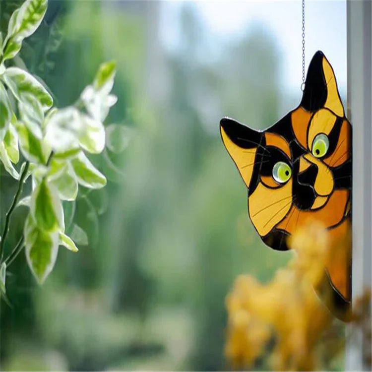 CatPeek – Handmade Cat Suncatcher for the Window
