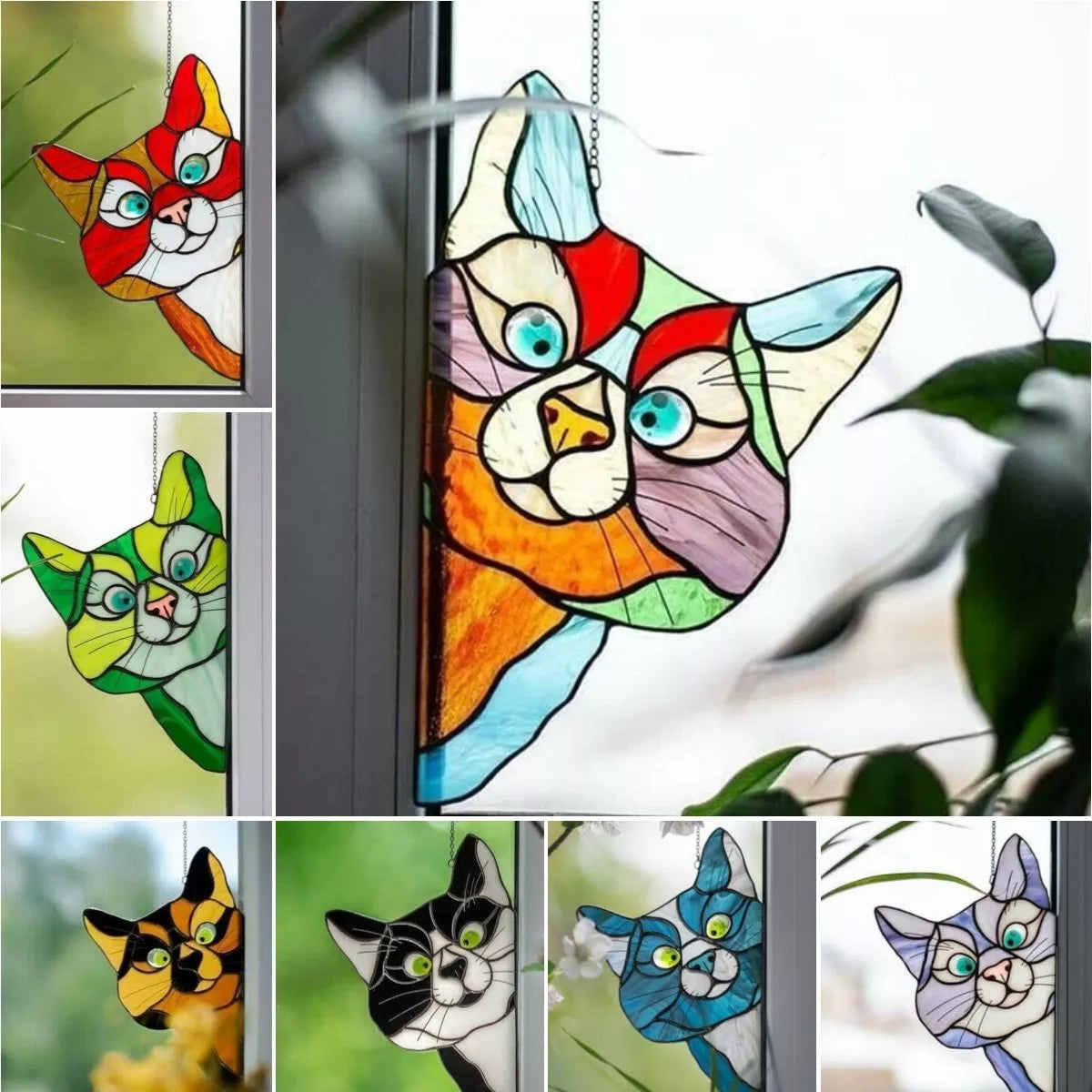 CatPeek – Handmade Cat Suncatcher for the Window